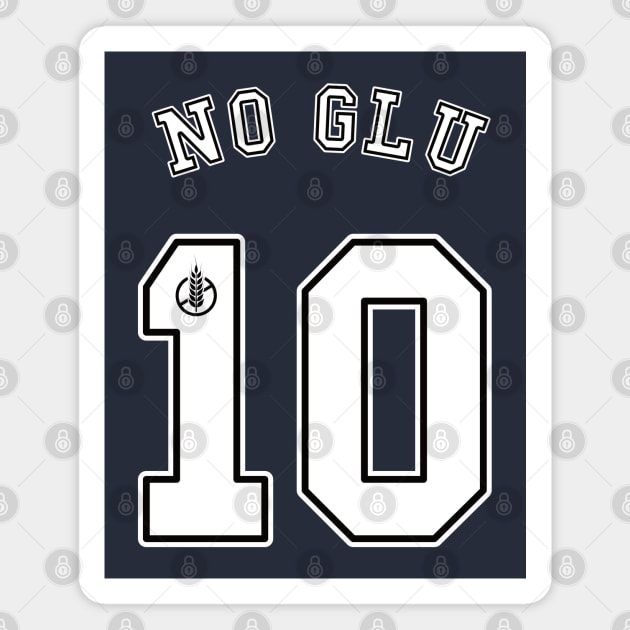 No Glu-10 Football (white) Magnet by dkdesigns27